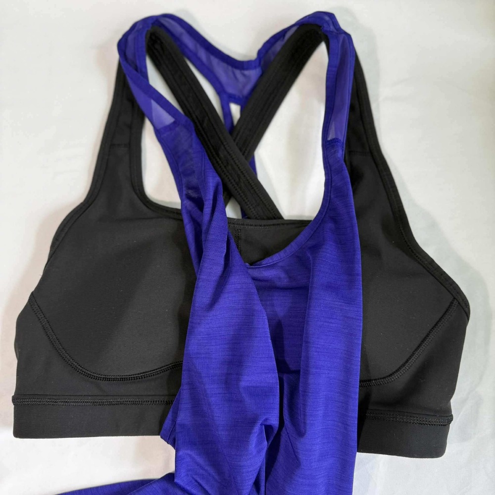 Athleta Workout Tank Top‎ Crisscross Straps Built-In Bra Purple Small - Picture 5 of 10